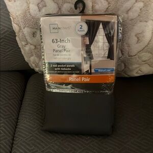 Mainstays Gray Panel Pair Curtains